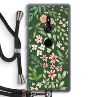 Botanical green sweet flower heaven: Sony Xperia XZ2 Transparant Hoesje met koord