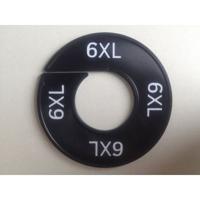 Maatring 9cm zwart/wit 6XL