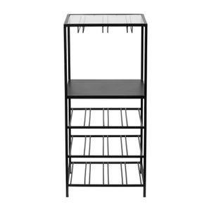 Wijnrek Memphis - metaal/glas - 83x38x35 cm