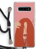 Woke up like this: Samsung Galaxy S10 Plus Transparant Hoesje met koord