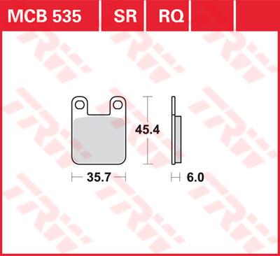 TRW Remblokken, en remschoenen voor de moto, MCB535RQ Carbon
