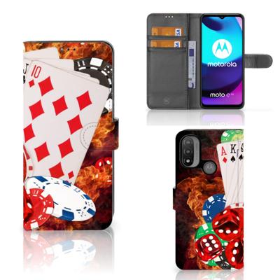 Motorola Moto E20 | E30 | E40 | Wallet Case | met Pasjes | Casino