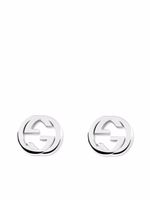 Gucci puces d'oreilles Interlocking en argent sterling - Métallisé