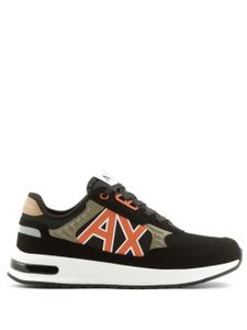 Armani Exchange baskets en daim à logo strassé - Noir