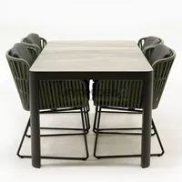 Tuinset Vitali groen met Castilla 160cm tafel