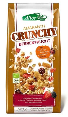 Crunchy amarant rode vruchten bio