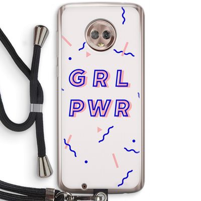 GRL PWR: Motorola Moto G6 Transparant Hoesje met koord