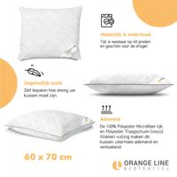 Hoofdkussen Hotel - Visco Traagschuim - Voor Zij - En Rugslapers - Vulling: Flexofill Polyester Traagschuim (Visco) Vlokken - Dekbed-Discounter.nl