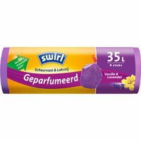 Swirl pedaalemmerzakken vanille-lavendel 35 liter 9 stuks