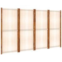 vidaXL Kamerscherm met 4 panelen 280x180 cm crèmewit