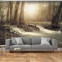Zelfklevend fotobehang -  Waterval in een Bos  , Premium Print - thumbnail