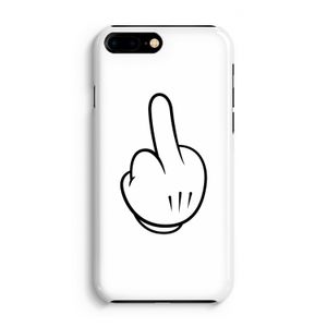 Middle finger white: iPhone 8 Plus Volledig Geprint Hoesje