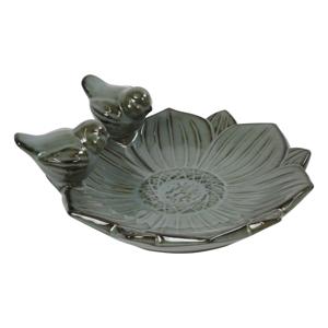 Vogelbad Fleuri blauw 27x26x10cm