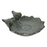 Vogelbad Fleuri blauw 27x26x10cm