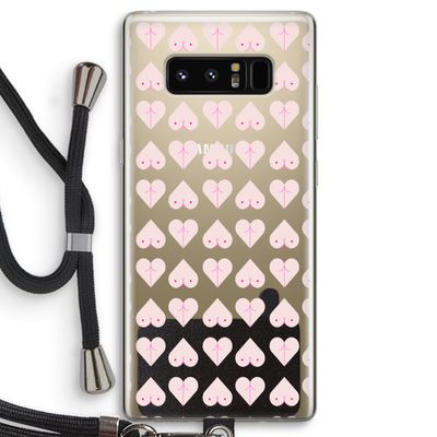Ass 'n Titties: Samsung Galaxy Note 8 Transparant Hoesje met koord