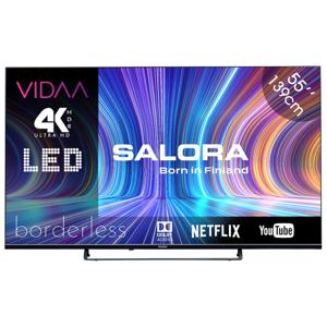 Salora 55UV210 tv 139,7 cm (55") 4K Ultra HD Smart TV Wifi Zwart 250 cd/m²