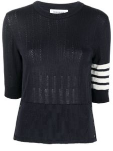 Thom Browne haut en maille à rayures - Bleu
