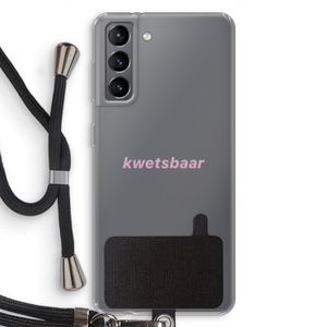 kwetsbaar: Samsung Galaxy S21 Transparant Hoesje met koord