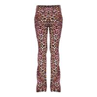 Geisha winter flare legging - roze/zwart - panter