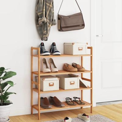 VidaXL Schoenenrekken 2 st 69x27x41 cm massief walnotenhout