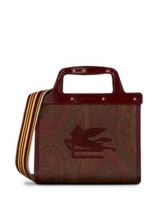 ETRO sac cabas brodé à motif cachemire - Rouge