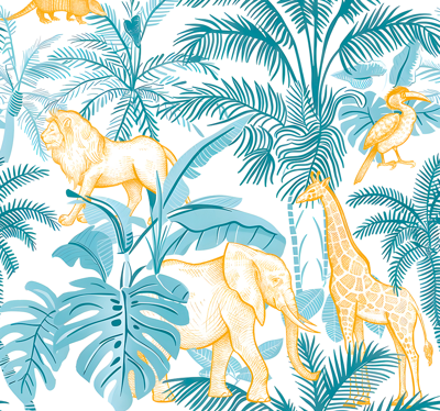 Afrikaans patroon dieren behang