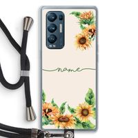 Zonnebloemen: Oppo Find X3 Neo Transparant Hoesje met koord