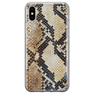 iPhone X/XS siliconen hoesje - Golden snake