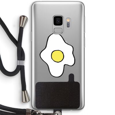 Spiegelei: Samsung Galaxy S9 Transparant Hoesje met koord