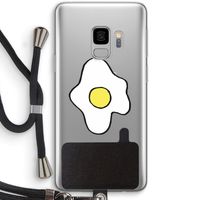 Spiegelei: Samsung Galaxy S9 Transparant Hoesje met koord