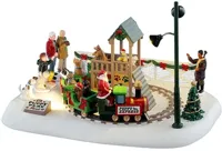Lemax puppy play park bewegend kerstdorp tafereel 2025