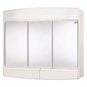 Spiegelkast Differnz Topas Eco met 3 Deuren en Verlichting 53x60x18 cm Wit