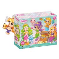 Grafix Glitter puzzel zeemeermin, 30st. Grafix Glitter puzzel zeemeermin, 30st.