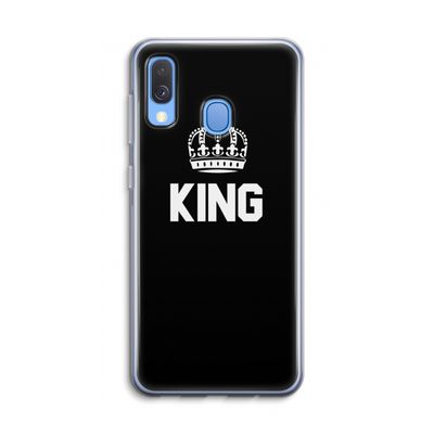 King zwart: Samsung Galaxy A40 Transparant Hoesje