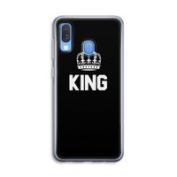 King zwart: Samsung Galaxy A40 Transparant Hoesje