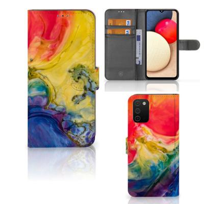 Hoesje Samsung Galaxy A03s Watercolor Dark Hoesje Samsung Galaxy A03s Watercolor Dark