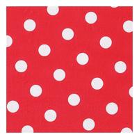 Servetten - rood met witte stippen - 20x st - 40 x 40 cm - feestservetten