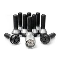 H&R Wielboutenset konisch met beweegbare ring M14x1.25 - Lengte 31mm - Zwart - 10 stuks (bv. BMW) - HRB14253108SET