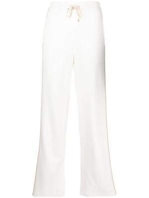 Lorena Antoniazzi pantalon de jogging droit à lien de resserrage - Blanc