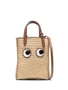 Anya Hindmarch panier Eyes en raphia tressé - Tons neutres