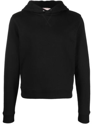 Valentino Garavani hoodie en coton à détail Rockstud - Noir