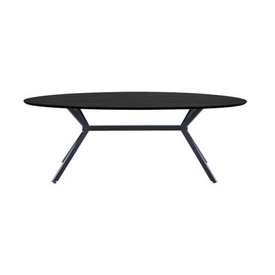 Woood Bruno eettafel ovaal 220x100 cm Zwart