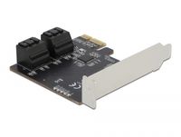 Delock 90010 4-poorts SATA PCI Express x1-kaart - Low Profile-vormfactor - thumbnail