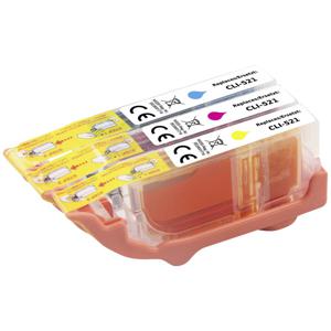 Renkforce Inktcartridge vervangt Canon CLI-521C, CLI-521M, CLI-521Y Compatibel Combipack Cyaan, Magenta, Geel RF-5706066