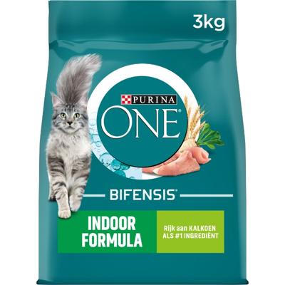 Purina One Indoor Formula Cat Kalkoen 3kg