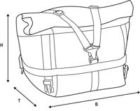 OXFORD achtertas "atlas t advanced atlas t-20 advanced tourp. grey/sw