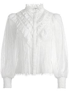 alice + olivia blouse Rheba à col montant - Blanc