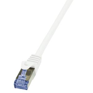 LogiLink CQ3111S RJ45 Netwerkkabel, patchkabel CAT 6A S/FTP 20.00 m Wit Vlambestendig, Snagless 1 stuk(s)