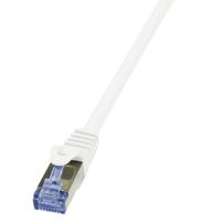 LogiLink CQ3101S RJ45 Netwerkkabel, patchkabel CAT 6A S/FTP 15.00 m Wit Vlambestendig, Snagless 1 stuk(s)