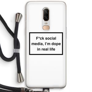I'm dope: OnePlus 6 Transparant Hoesje met koord